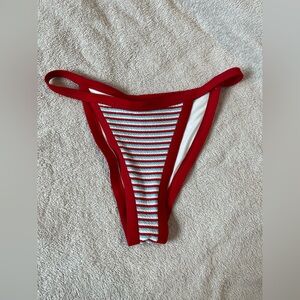 Wild Fable Women Pucker Contrast Binding Bikini Bottoms XS XL NWT Red Cheeky